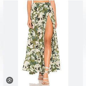 Free People Floral Maxi Skirt